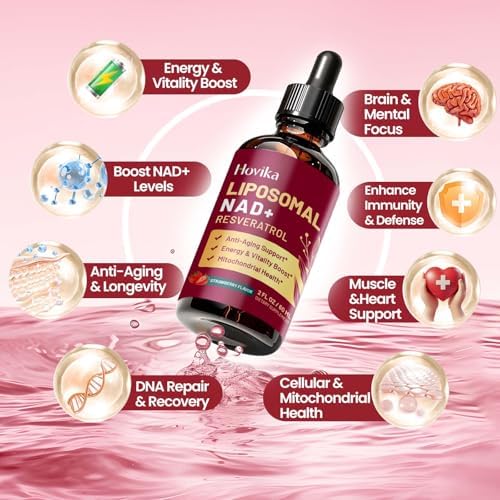Hovika Liposomal NAD+ supplement dropper and packaging