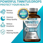Natural auditory wellness supplement bottle with clear protective seal close up.