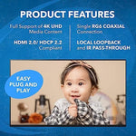 Close up of Orei CO-UHD330-K connectivity ports