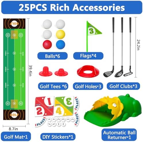 Children playing with Enjoyjoy indoor outdoor golf game