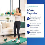 Hypoallergenic BCAA supplement capsules for athletes and lean muscle