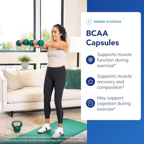 Hypoallergenic BCAA supplement capsules for athletes and lean muscle