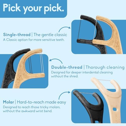 Vegan and cruelty free dental floss picks for daily oral hygiene