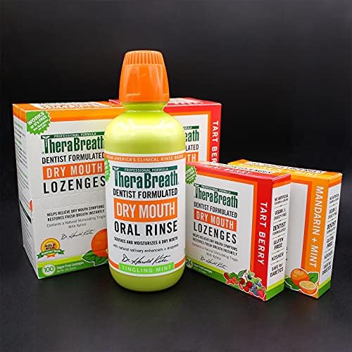 Authentic USA imported TheraBreath lozenges for fresh breath and moisture
