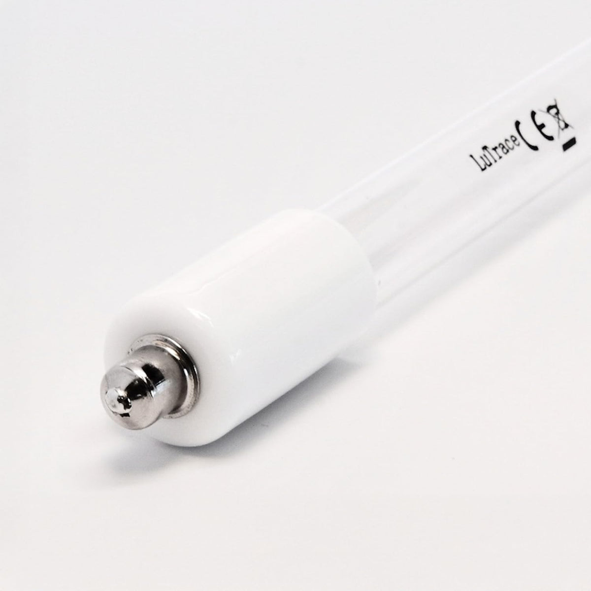 Lutrace ultraviolet water purifier replacement lamp bulb front view showing premium clear glass construction