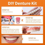 Instructional layout of Hemocryptic at-home denture fitting kit