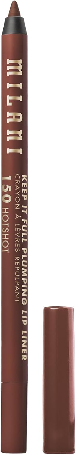 Milani eight hour wear transfer resistant lip liner swatch on deep skin