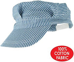 Beistle Train Engineer Hat Blue Side Profile