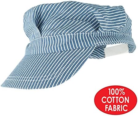 Beistle Train Engineer Hat Blue Side Profile