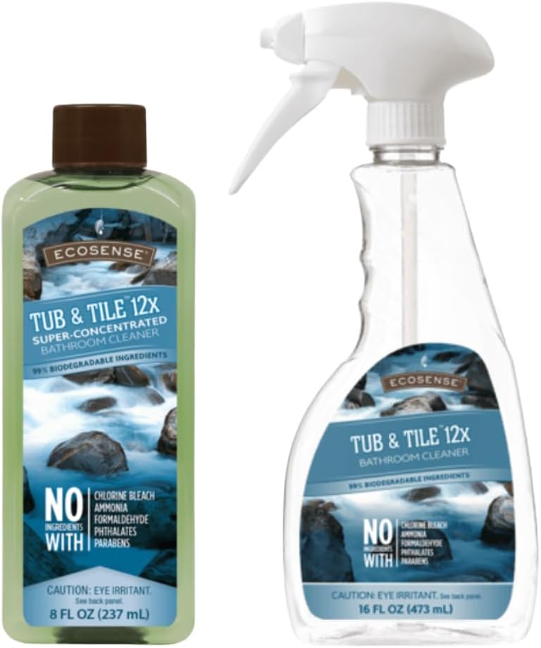 Melaleuca tub and tile bathroom cleaner front view bottle and spray bottle