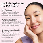 Glow Recipe Watermelon Milk moisturizer jar with its inner refillable pod separated to demonstrate the sustainable packaging.