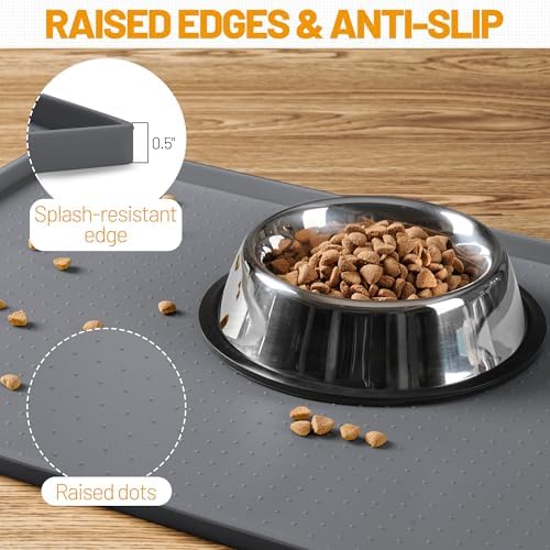 BPA free silicone dog placemat top texture