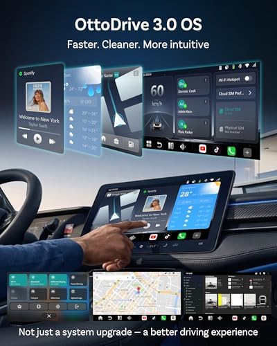 Ottocast wireless CarPlay and Android Auto adapter showing rear HDMI out connection port