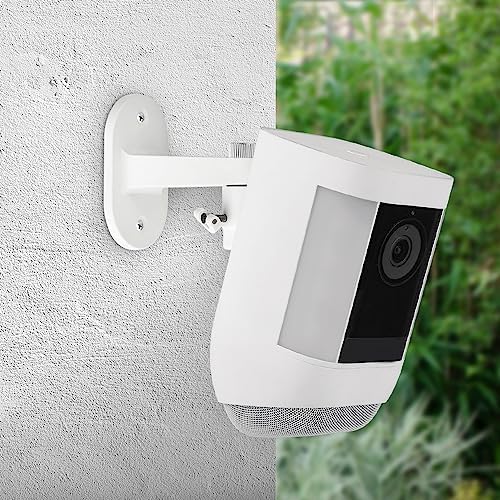 ALERTCAM security home monitor bracket installed closely beneath a residential roof corner