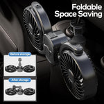 Dealswin three speed rotatable dual head fan showing independent control buttons and dense safety grilles