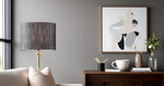Aspen Creative 37003 Contemporary Oval Hardback Shaped Spider Construction Lamp Shade in Dark Sliver Grey, 15 1/2" wide (9" + 15 1/2") x (9" +x 15 1/2") x 11" - Image 9