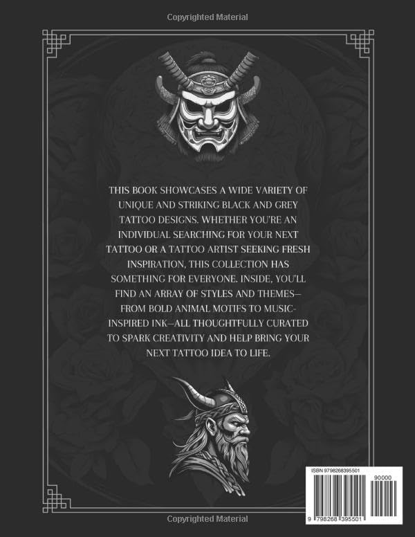 BLACK AND GREY TATTOO DESIGN BOOK - Image 3