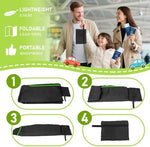 Adjustable thickened shoulder straps on black car seat carrier