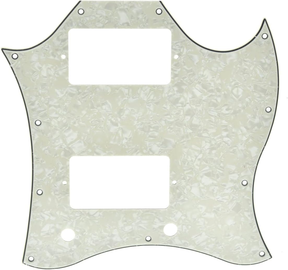 American Standard SG Guitar Full Face Pickguard fits USA Gibson SG Special Guitar Black White Shell - Image 10