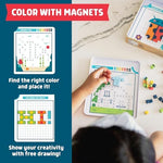 Child playing with Chuckle And Roar magnetic puzzle kit