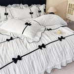 Hidden zipper closure detail on the bottom seam of the princess style bedding set