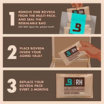 Authentic Boveda sixty gram moisture control pack showing brown paper membrane