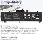 Internal laptop battery replacement showing slim profile and mounting holes