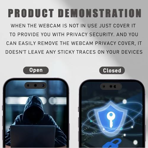 The two pack retail packaging of the black EYSOFT updated version front camera protection cover.
