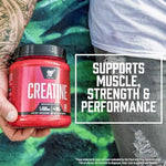 Top view of BSN Creatine supplement cap and packaging