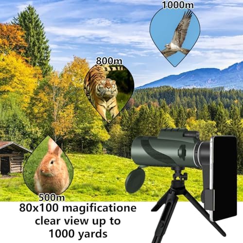 ASxmhGo green monocular scope displaying the premium fully multi coated green film objective lens system.