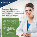 The Eye Doctor sensitive eye cleaner wipes packaging details