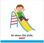 Imitation Book for speech delayed toddlers angled shot