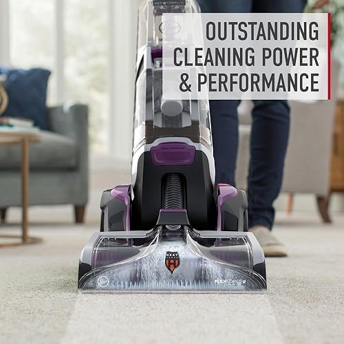 Hoover carpet cleaner solution being poured into a SmartWash Pet machine.