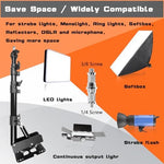 DImotliyor flexible rotation boom arm demonstrating the full one hundred eighty degree swing capacity for overhead studio lighting positions