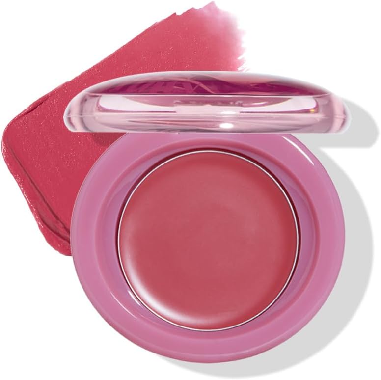 Etude Fruity Lip & Cheek Blur Balm - Sheer Tinted, Moisturizing Cream Balm with Puff, Hydrating Multi-Use Lip & Cheek Color #5 Plump Raspberry 2.3g - Image 9