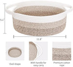 ABenkle decorative rope basket organizer highlighting durable handles