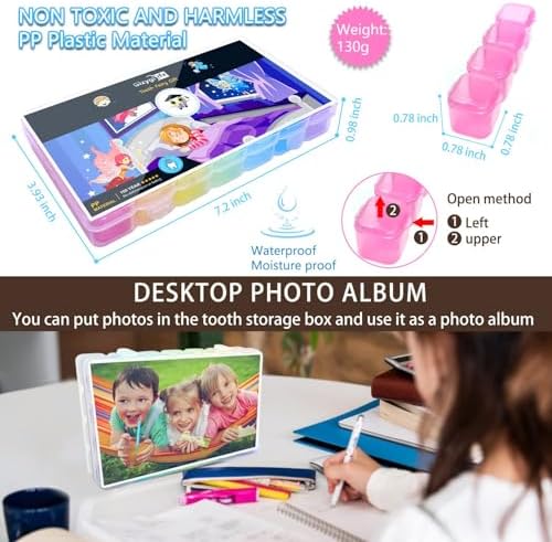 Side profile of Glzyglyfx plastic baby tooth storage container
