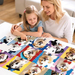 Durable preschool learning toy puzzle box display highlighting age suitability and skill development benefits.