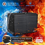 Internal view of Engpow fireproof box with 16 clear photo containers