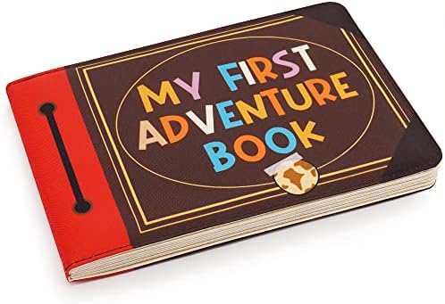 Urban Kiddy soft baby photo album opened up to reveal clear slots containing family pictures.