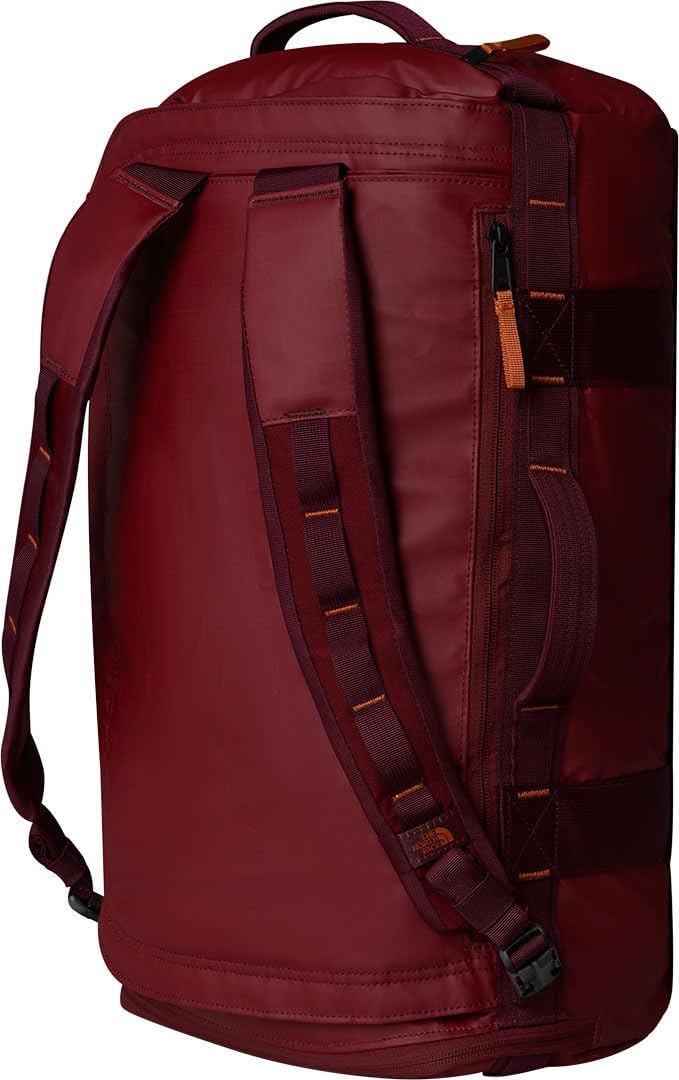 The North Face Base Camp Voyager Duffel open interior and compartments