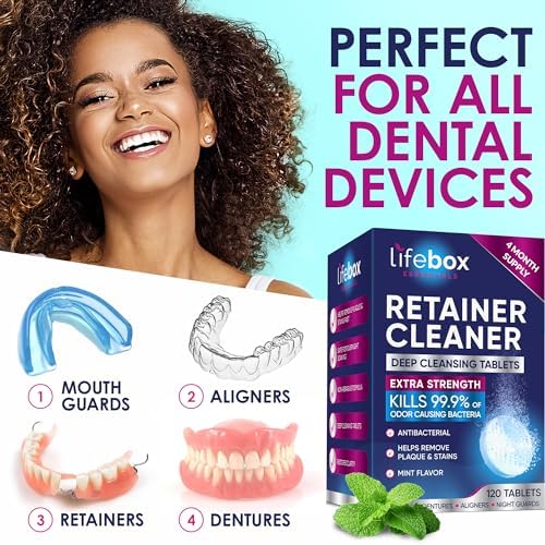 Lifebox Essentials 120 count effervescent denture cleaning tablets box