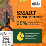 Wild & Organic Pinus Pinaster liquid dietary supplement nutritional information label