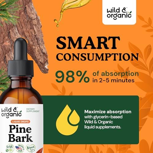 Wild & Organic Pinus Pinaster liquid dietary supplement nutritional information label