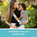 Side view of the lightweight premium polyester carrier for ages one to four