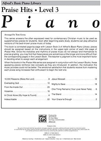 Alfred's Basic Piano Library Praise Hits, Bk 3 - Image 4