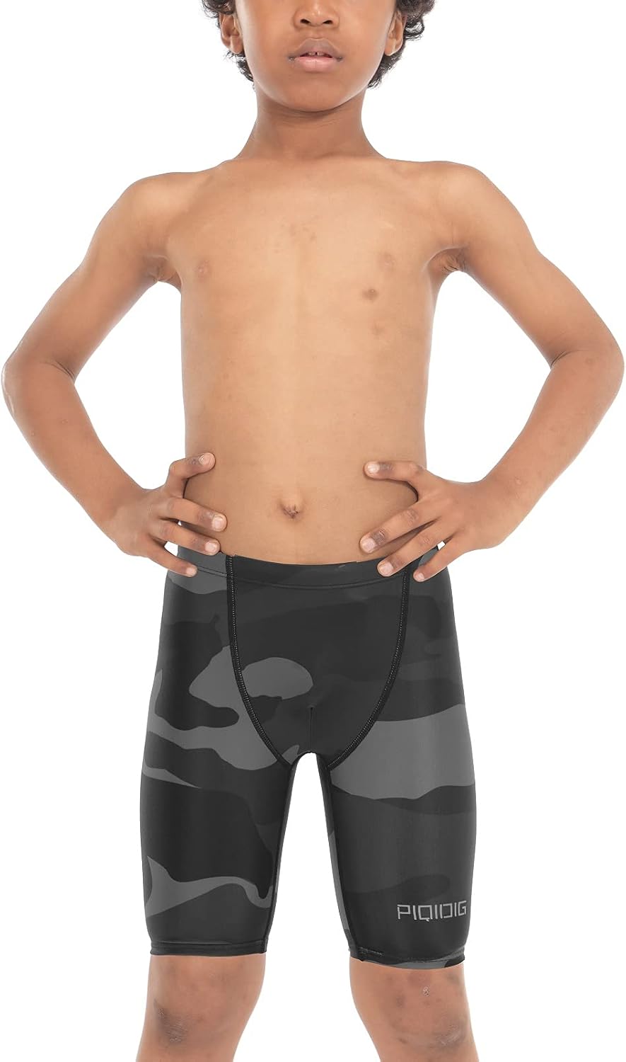 Youth Boys Swim Jammers Solid Swimsuit Quick Dry Athletic Swimming Shorts UPF 50+ Sun Protection - Image 11