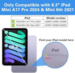 ProCase iPad Mini 6 screen protector showing high transparency and clarity