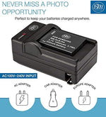 Premium 3.7V replacement lithium-ion camera battery showing gold-plated contact points.