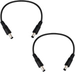 IMIYORE 12V male to male DC power extension cable front view showing premium 5521 connectors.